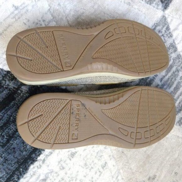 Sperry Top Sider Gold Metallic Leather Snakeskin Preppy Loafer Size 7.5 - Picture 7 of 9